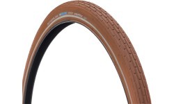 Riepa Schwalbe Fat Frank 700 x 50C (50-622) // pārdodas ar kameru (DV), aizsardzība pret caurduršanu, ar atstarojošu joslu (brūn