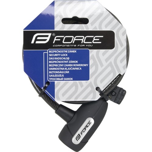 FORCE Lux troses slēdzene, 120/8mm (melna)