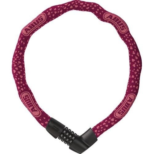 Замок ABUS Tresor 1385/75 cherry heart (6mm) (фиолетовый/розовый)
