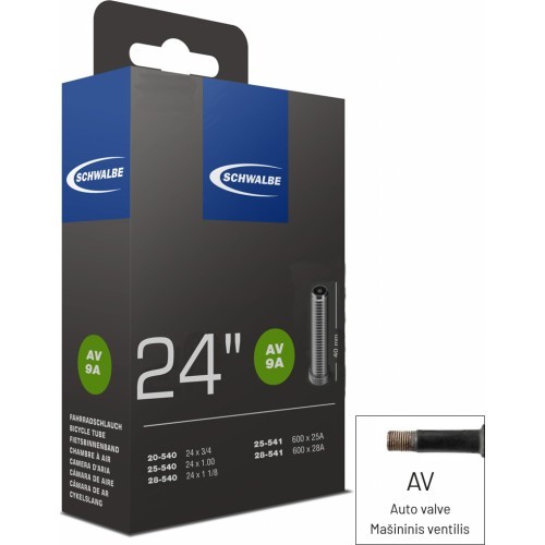 Kamera Schwalbe 24x1.00 AV9A 40 mm