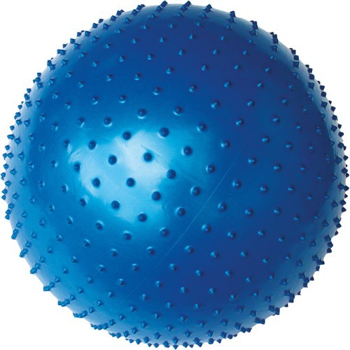 Vingrošanas bumba Yate ar izciļņiem, 65 cm, zila