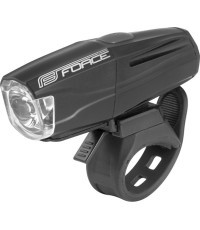 Priekšējais lukturis FORCE Shark 500 USB (melns)