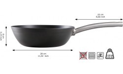 Skottsberg oglekļa tērauda WOK panna 28cm