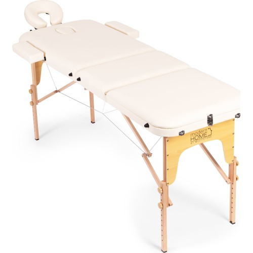 Koka masāžas un rehabilitācijas galds, 3 daļu, salokāms čemodānā + soma ModernHome