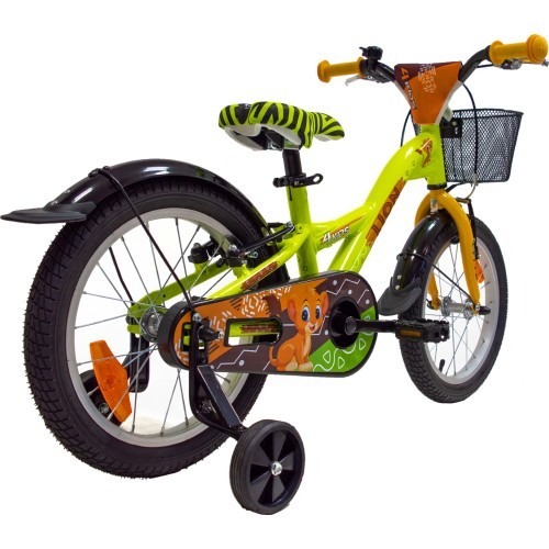 Velosipēds 4KIDS Lion 16", izmērs 10" (25,5 cm) (alumīnijs, dzeltens)