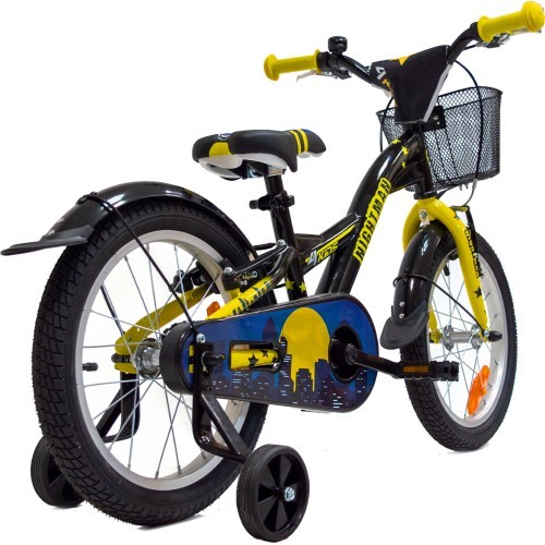 4KIDS Nightman 16" children's bike, frame 10" (25.5 cm), steel, black/blue
