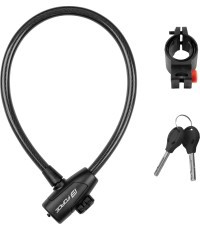 FORCE Strong lock with bracket, 60/12mm (black)