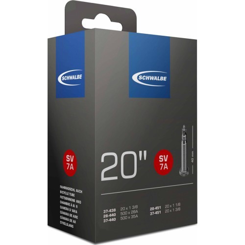 Schwalbe Inner Tube 20x1 3/8-500A SV7A 40mm