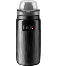 Фляга Elite FLY MTB 550ml (чёрная/серый логотип)