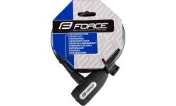Велозамок FORCE Lux с креплением, 180/12мм (чёрный)