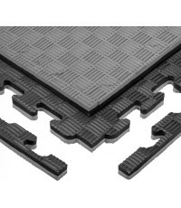 Tatami Puzzle Mat inSPORTline Sazegul 100 x 100 x 2 cm - šedo-černá, vzor 5 proužků