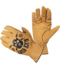 Мотоциклетные перчатки W-TEC Black Heart Skull Leather Motorcycle Gloves - Camel