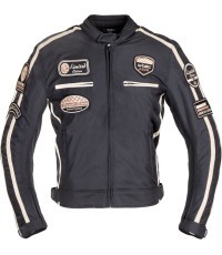 W-TEC Patriot Vīriešu motocikla jaka Textile - Black