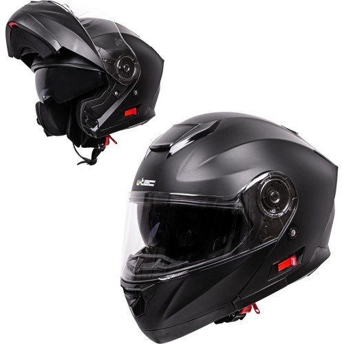 Flip-Up Motorcycle Helmet W-TEC Cullo - Matt Black