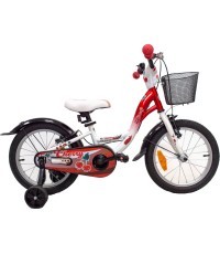 Велосипед 4KIDS Cherry 16", размер 9,5"(24 см), красный/белый