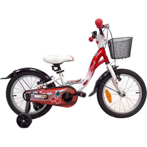4KIDS Cherry 16" izmērs 9,5" (24 cm) (tērauda, sarkans/balts)