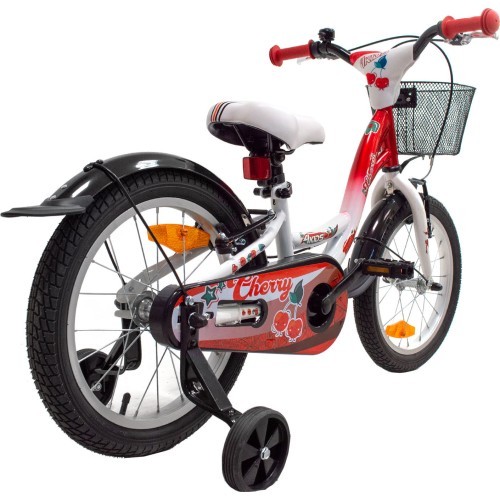 4KIDS Cherry 16" izmērs 9,5" (24 cm) (tērauda, sarkans/balts)