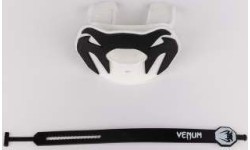 Капа Venum Elite Lipguard Logo Edition, белая/чёрная