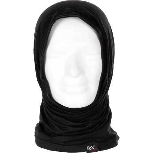 Kakla sega FoxOutdoor Merino Lite – melna