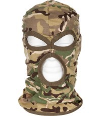 Balaklava ar 3 atverēm, plāna, operation-camo, 100 % kokvilna