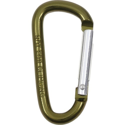 Carabiner D MFH - Green, 6mmx6cm