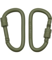 Karabīne D MFH ar skrūvējamu fiksatoru, zaļa, 6mmx6cm