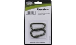 Carabiner D MFH Screw Lock - Green, 6mmx6cm