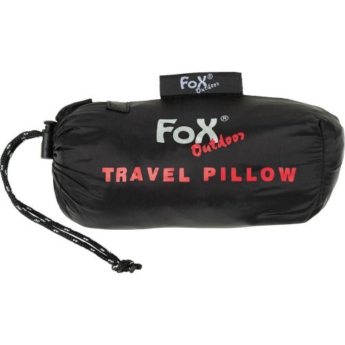 Piepūšams ceļojumu spilvens FoxOutdoor, melns