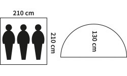 Telts MFH Monodom – zaļa, 3 personām