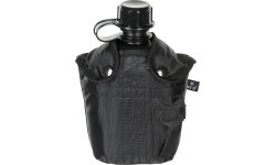 Pastic Canteen with Cover MFH - Black, 1l