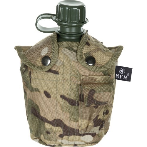 Plastmasas pudele ar pārvalku MFH Operation-Camo, 1 l