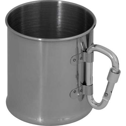 FoxOutdoor nerūsējošā tērauda krūze ar karabīni, 220 ml