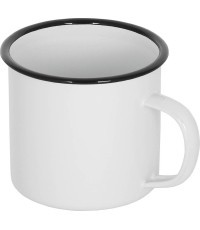 Emaljēta krūze MFH, balti melna, 350ml