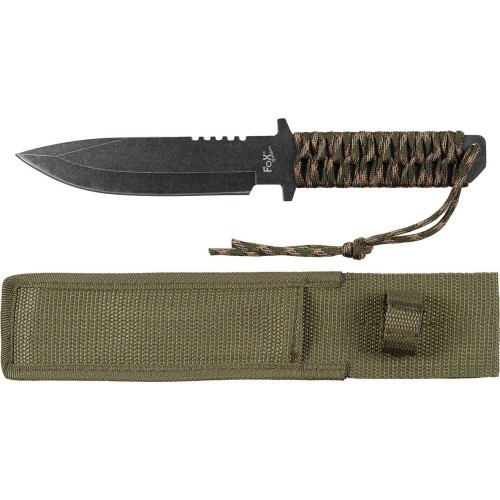 Нож FoxOutdoor - Camo, фиксированный клинок