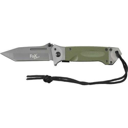 Saliekams nazis FoxOutdoor, zaļš, G10 rokturis
