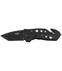 Складной нож FoxOutdoor, чёрный, металлическая рукоять