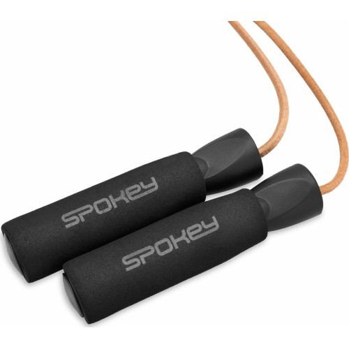 Skipping rope with a leather rope Spokey QUICK SKIP