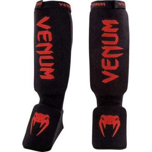 Venum Kontact apakšstilbu sargi, melni/sarkani