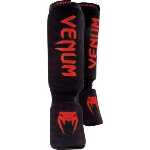 Venum Kontact Shinguards - Black/Red