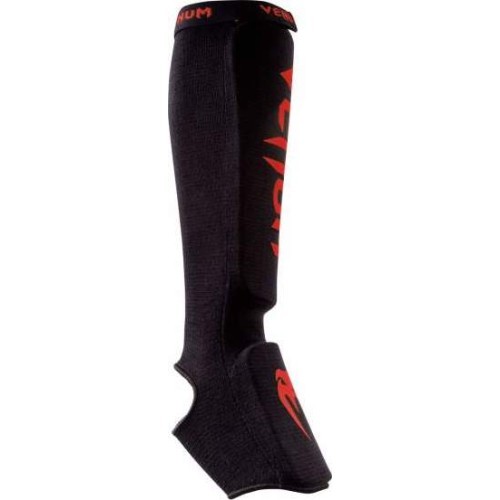 Venum Kontact Shinguards - Black/Red