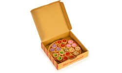 Wooden Velcro pizza cutter for kids 27 pieces