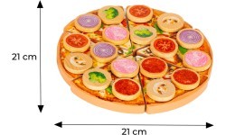 Wooden Velcro pizza cutter for kids 27 pieces
