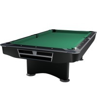 Billiard Table, Pool, Competition II, Black matt, 7 ft., Club Cloth yellow green