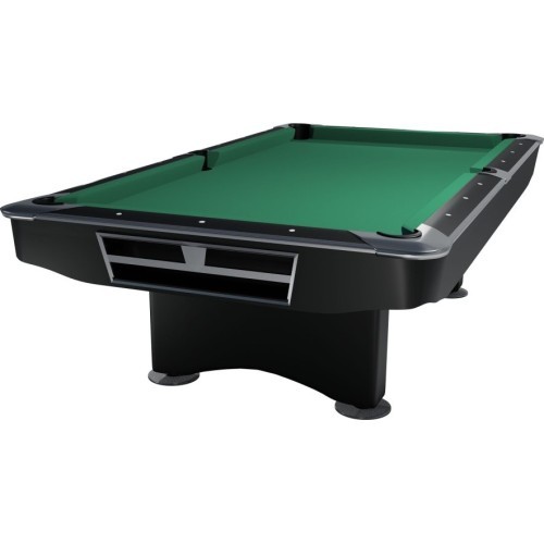 Biljarda galds Pool Competition II, matēts melns, 7 pēdas, dzelteni zaļš audums