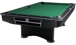 Billiard Table, Pool, Competition II, Black matt, 7 ft., Club Cloth yellow green