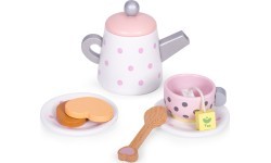Koka tējas tasīšu un tējkannas komplekts, 15 daļas, ECOTOYS