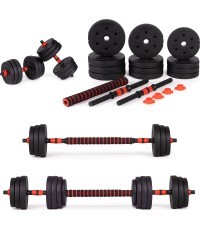 Regulējamas hanteles 2 x 10 kg svaru komplekts 20 kg bumbas