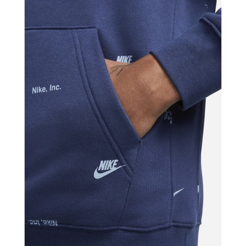 Мужская толстовка Nike Club+ BB PO Hoodie Fleece, синяя FB7434 410