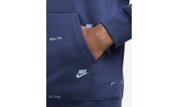 Nike Club+ BB PO Hoodie Fleece vīriešu džemperis, zils FB7434 410