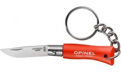 Opinel Colorama 02 inox atslēgu piekariņa nazis, oranžs
